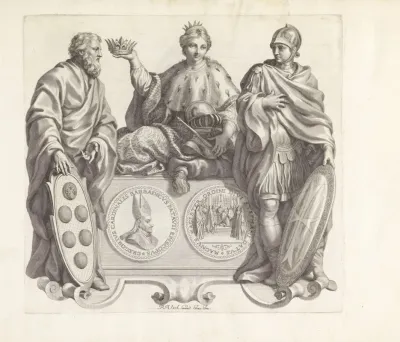 Portret Van Gregorio Barbarigo Geflankeerd Door Het Wapen Van De Medici En De Orde Van Sint Stefanus