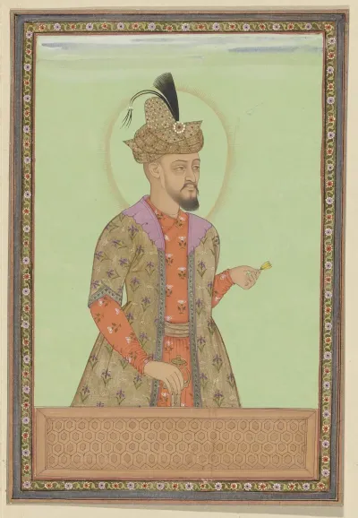 Portret Van Humayun Padshah De Zoon Van Babur Die Na Zijn Vader In Hindustan Heeft Geregeerd