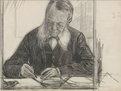 Portret Van J C Van Deventer Schrijvend