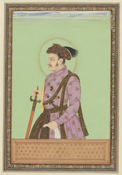 Portret Van Jihangir Padshah De Zoon Van Humayun Die Na Zijn Vader Regeerde In Hindustan