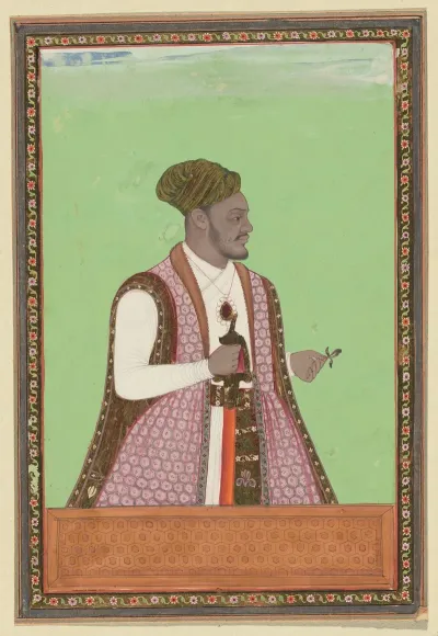 Portret Van Khawwas Khan De Abessijn De Opperbevelhebber Peshwa Van Sultan Mahmud De Heerser Van Bijapur