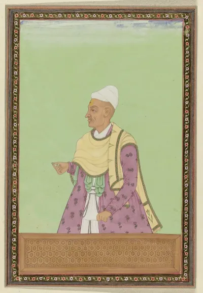 Portret Van Madanna Panit Belastingklerk Majmudar Van Abul Hasan Padshah