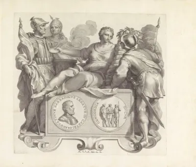 Portret Van Marco Barbarigo En De Geest Van Het Romeinse Volk