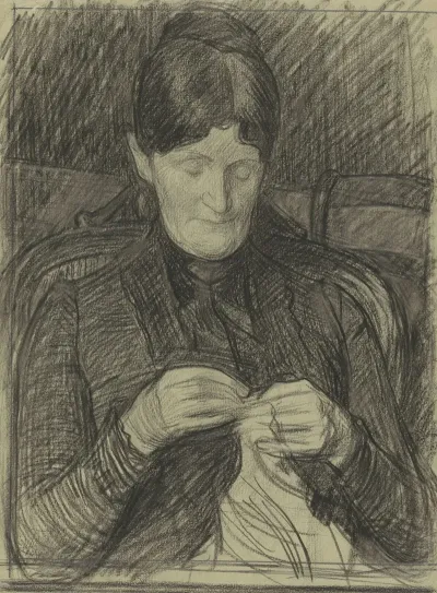 Portret Van Mevrouw Van Deventer Busken Huet Handwerkend