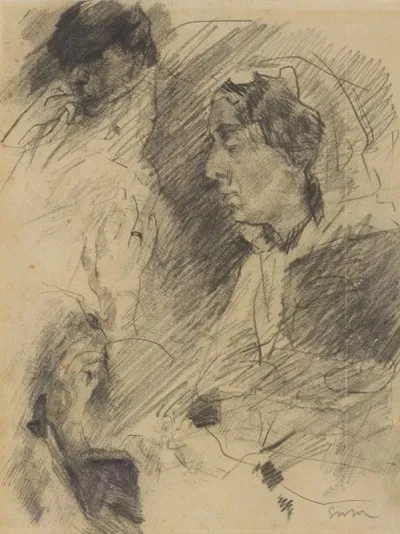 Portret Van Mijn Moeder En Figuren