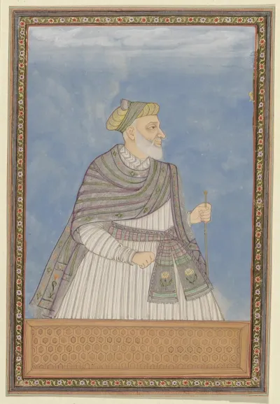 Portret Van Mirza Ahmad Die De Oudste Schoonzoon Van Sultan Abdullah
