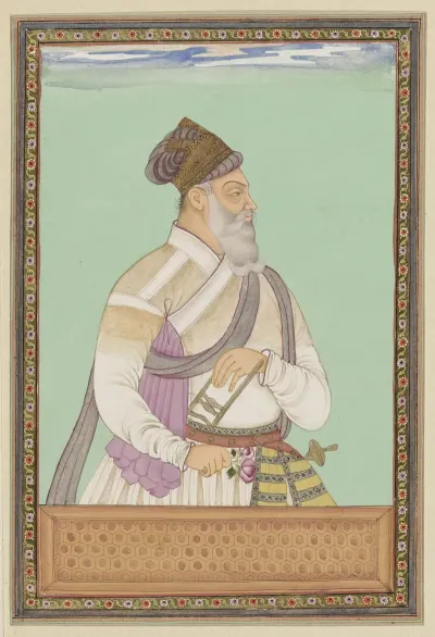 Portret Van Mirza Ilich Khan Die Vizier Van Aurangzeb Is Geweest