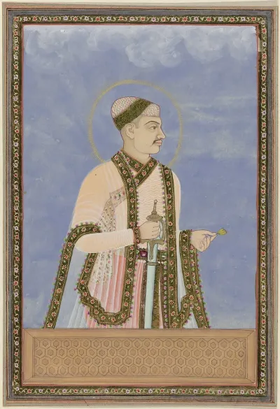 Portret Van Muhammad Quli Zoon Van Ibrahim Na Zijn Vader Heeft Hij Over Golconda Geregeerd