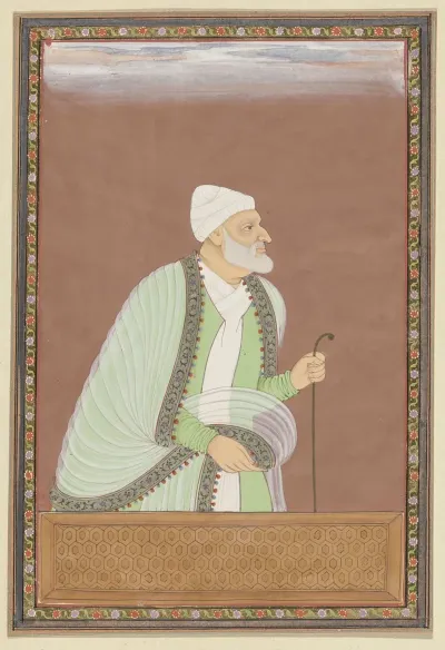 Portret Van Mulla Tayfur Die De Leraar Ustad Van Sultan Abdullah Is Geweest