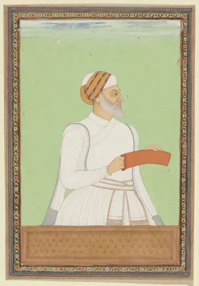 Portret Van Mustafa Khan Die De Opperbevelhebber Van Sultan Mahmud Is Geweest