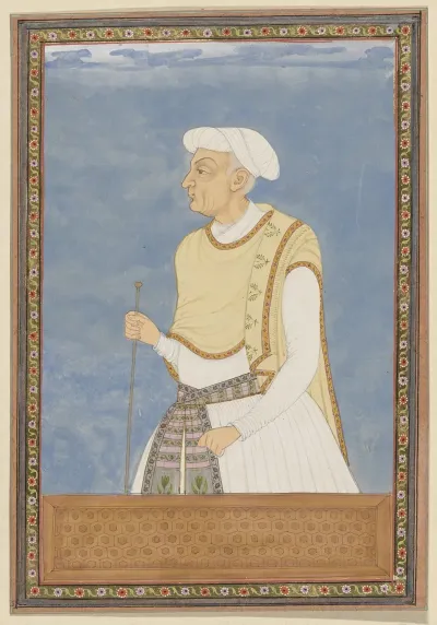 Portret Van Neknam Khan Hij Is Vizier Van Sultan Abdullah