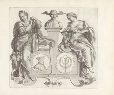 Portret Van Nicolo Barbarigo En De Personificaties Van Overreding En Kennis