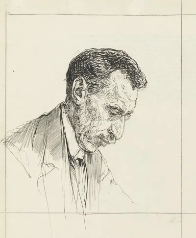 Portret Van P Visser Profiel Naar Rechts 2