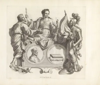 Portret Van Pietro Barbarigo En De Personificaties Van Bestuur Krijgsmacht En Edelheid