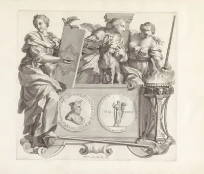 Portret Van Pietro Barbarigo En De Personificaties Van Krijgsbouwkunst Getrouwigheid En Standvastigheid