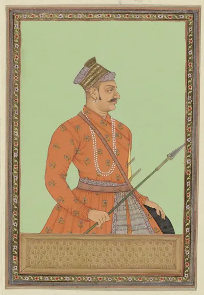Portret Van Raja Bhao Sing Rajput Die Vizier Van Aurangzeb Is Geweest
