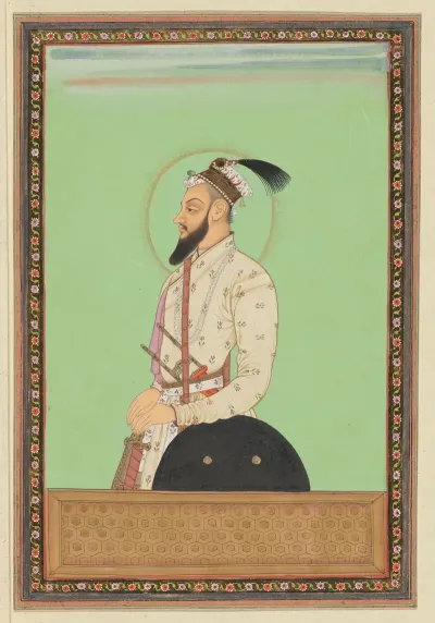 Portret Van Shah Alam Zoon Van Aurangzeb Die Na Sultanji Werd Geboren Hij Is Eerst Gouverneur Subagar Van Deccan Ge