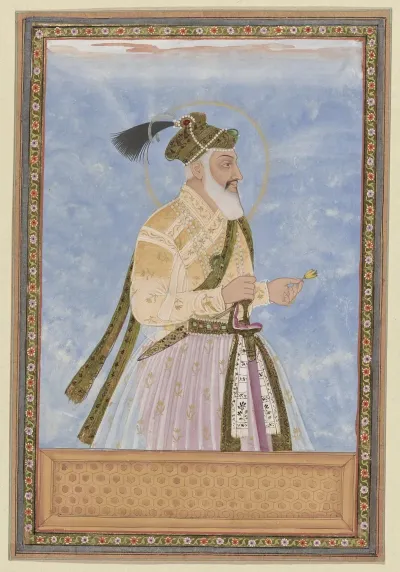 Portret Van Shah Jahan Padshah De Zoon Van Jihangir Die Na Zijn Vader Regeerde In Hindustan