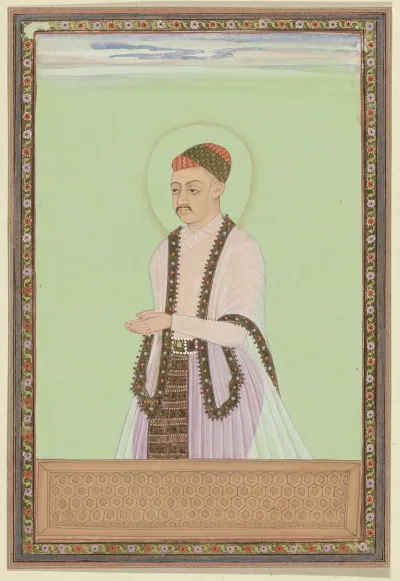 Portret Van Sultan Ibrahim Zoon Van Bara Malik Regeerde Na Zijn Vader Over Golconda