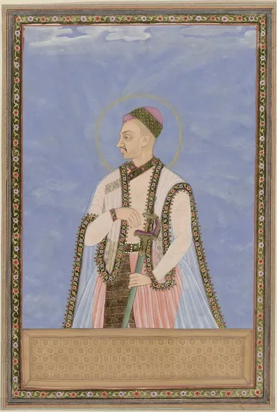 Portret Van Sultan Muhammad Quli Zoon Van Muhammad Quli Padsha Na Zijn Vader Heeft Hij Over Golconda Geregeerd