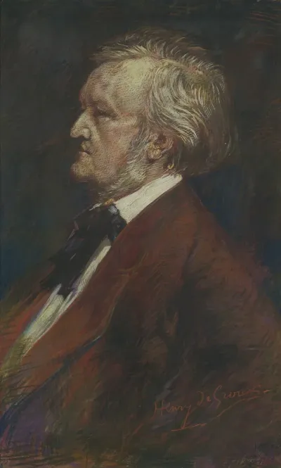Portret Van Toondichter Richard Wagner