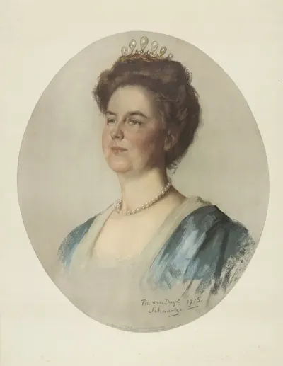Portret Van Wilhelmina Koningin Der Nederlanden