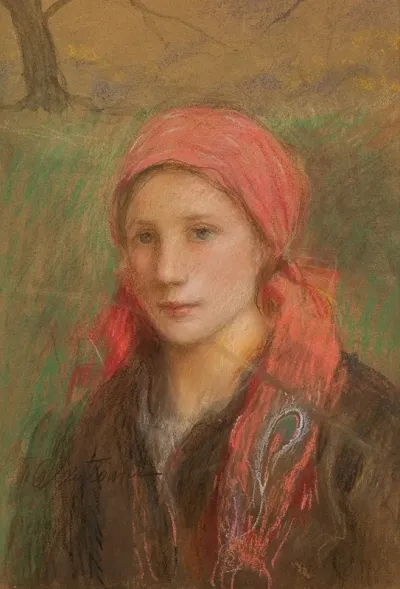 Portret Wiejskiej Dziewczyny