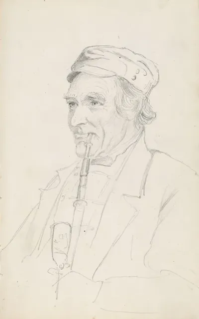 Portrett Av Mann Med Pipe
