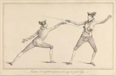 Position De La Garde En Quarte Et Le Coup De Quarte Basse