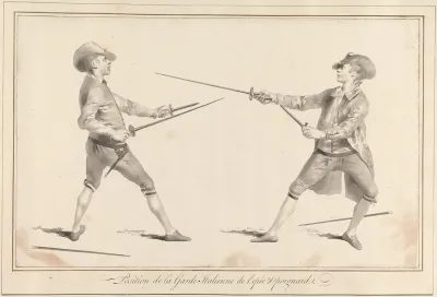 Position De La Garde Italienne De Lepee Poignard