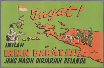 Poster Denk Eraan Dit Is Ons West Irian Dat Nog Bezet Is Door Nederland