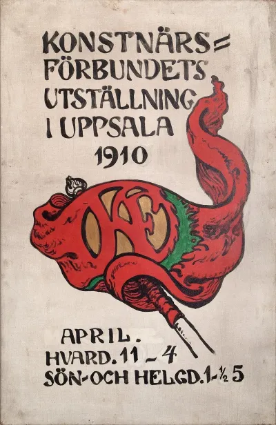 Poster For The Artists Societys Exhibition In Uppsala