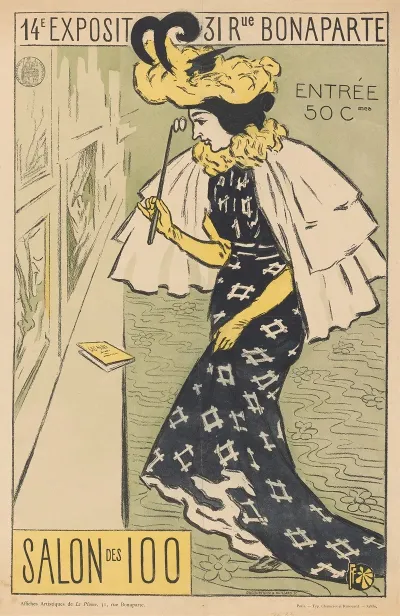 Poster For The Fourteenth Exhibition Of The Salon Des 100