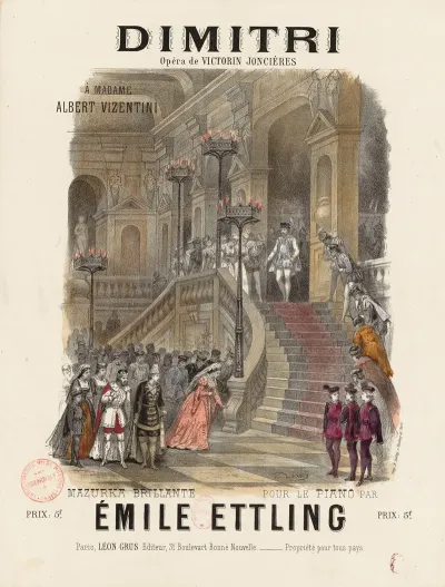 Poster For The Premiere Of Dimitri An Opera By Victorin Joncieres