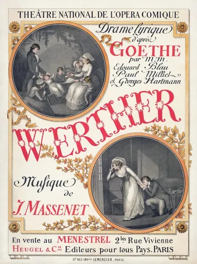 Poster For The Premiere Of Jules Massenets Werther
