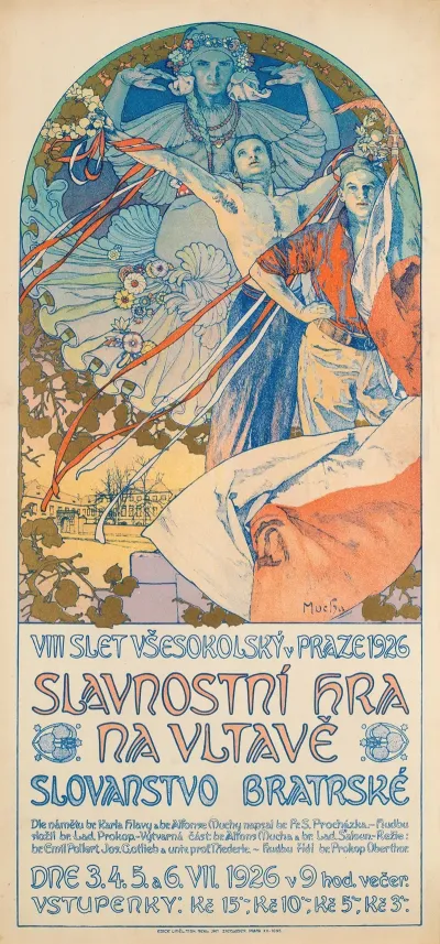 Poster For The Sokol Festival In Prague