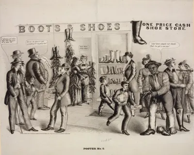 Poster No 5 Boots Shoes One Price Cash Shoe Store