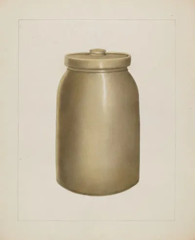 Pottery Jar With Lid 2
