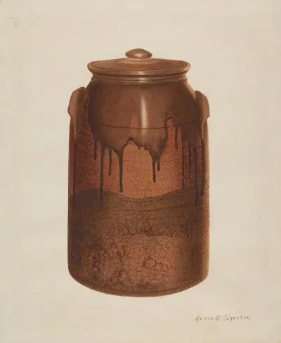 Pottery Jar With Lid