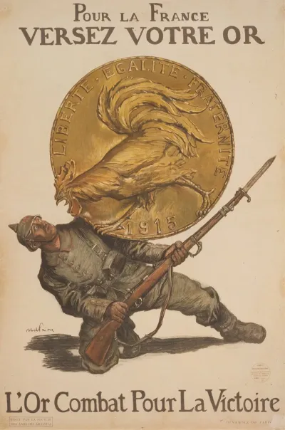 Pour La France Versez Votre Or Lor Combat Pour La Victoire