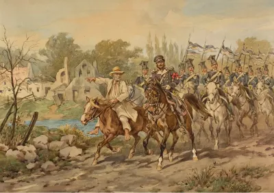 Poznan Uhlans In 1831 With A Guide