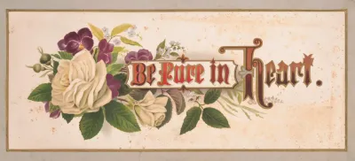 Prangs Floral Mottoes No 20 Be Pure In Heart
