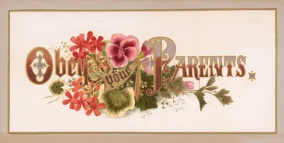Prangs Floral Mottoes No 7 Obey Your Parents