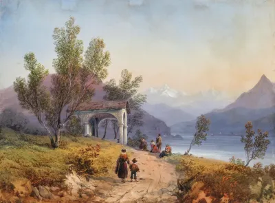 Prayer On The Shore Of Lake Maggiore