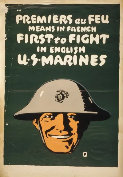 Premiers Au Feu Means In French First To Fight In English U S Marines