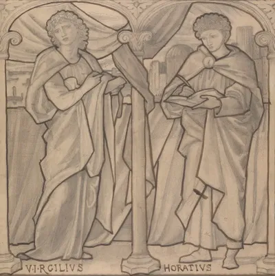 Preparatory Design For A Stained Glass Window Virgil And Horace