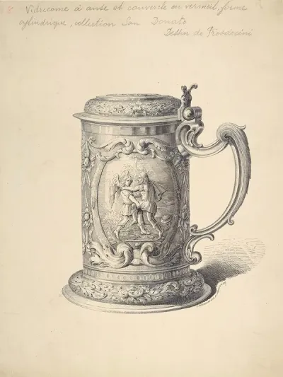 Preparatory Drawing For An Illustration Of A Tankard From The Demidov Collection