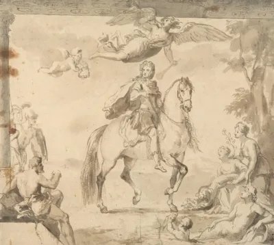 Preparatory Study For The Decoration Equestrian Portrait Of George I