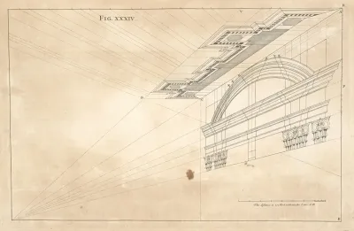Preparatory To The Thirty Fifth Outline And Perspective Lines