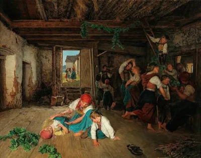 Preparing The Celebration Of The Wine Harvest